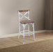 Zaire Antique White & Antique Oak Bar Chair (1Pc) - Imperial Furniture (Las Vegas, NV) - Multi Location