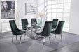 Dekel Clear Glass & Stainless Steel Dining Room Set - Imperial Furniture (Las Vegas, NV) - Multi Location
