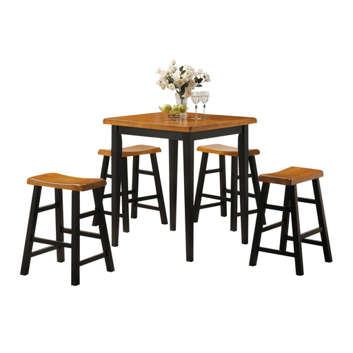 Gaucho Oak & Black Counter Height Set (5Pc Pk) - Imperial Furniture (Las Vegas, NV) - Multi Location
