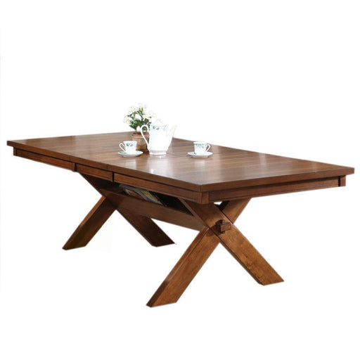 Acme Apollo Trestle Base Rectangular Dining Table in Walnut 70000 - Imperial Furniture (Las Vegas, NV) - Multi Location
