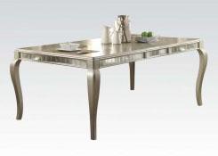 Acme Francesca Rectangular Dining Table in Champagne 62080 - Imperial Furniture (Las Vegas, NV) - Multi Location