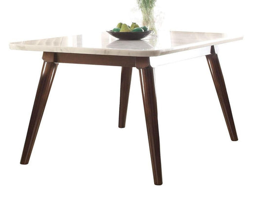 Acme Gasha Dining Table in White/Walnut 72820 - Imperial Furniture (Las Vegas, NV) - Multi Location