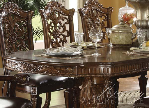 Acme Vendome Double Pedestal Dining Table in Cherry - Imperial Furniture (Las Vegas, NV) - Multi Location