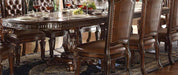 Acme Vendome Double Pedestal Dining Table with Two Leaves in Cherry 62000 - Imperial Furniture (Las Vegas, NV) - Multi Location