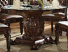 Acme Vendome Single Pedestal Dining Table with 54" Tempered Glass Top in Cherry 62010 - Imperial Furniture (Las Vegas, NV) - Multi Location