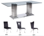 Cyrene Stainless Steel & Clear Glass Dining Table - Imperial Furniture (Las Vegas, NV) - Multi Location