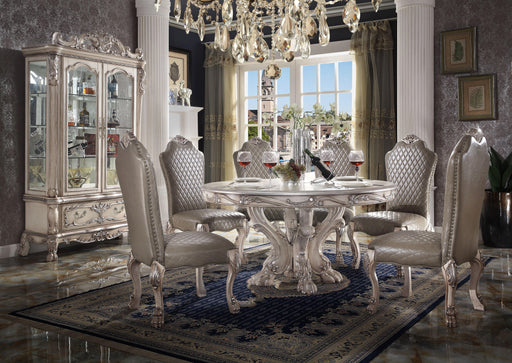 Dresden Vintage Bone White Dining Table (Round) - Imperial Furniture (Las Vegas, NV) - Multi Location