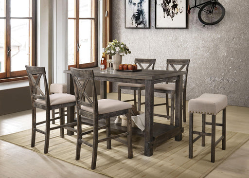 Martha II Weathered Gray Counter Height Table - Imperial Furniture (Las Vegas, NV) - Multi Location