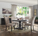 Nolan White Marble & Salvage Dark Oak Dining Table - Imperial Furniture (Las Vegas, NV) - Multi Location