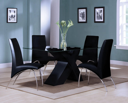 Pervis Black & Clear Glass Dining Table - Imperial Furniture (Las Vegas, NV) - Multi Location