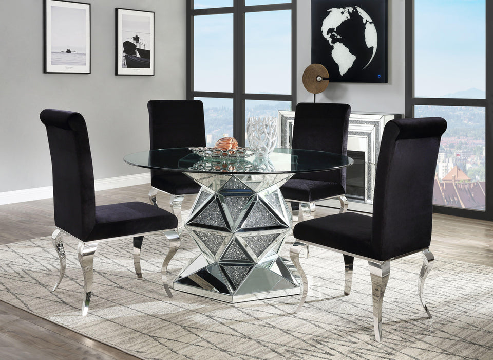 Noralie Mirrored & Faux Diamonds Dining Table - Imperial Furniture (Las Vegas, NV) - Multi Location