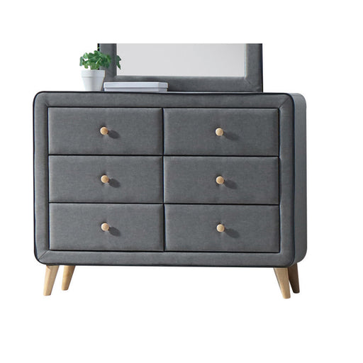 Valda Light Gray Fabric Dresser - Imperial Furniture (Las Vegas, NV) - Multi Location