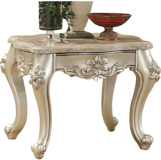 Acme Furniture Bently End Table in Marble/Champagne 81667 - Imperial Furniture (Las Vegas, NV) - Multi Location