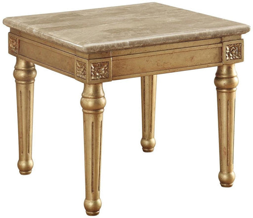 Acme Furniture Daesha End Table in Marble/Antique Gold 81717 - Imperial Furniture (Las Vegas, NV) - Multi Location