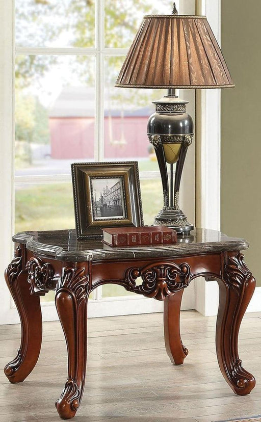 Acme Furniture Eustoma End Table in Marble/Walnut 83067 - Imperial Furniture (Las Vegas, NV) - Multi Location