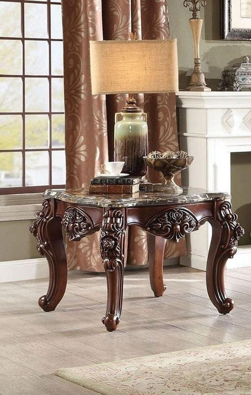 Acme Furniture Forsythia End Table in Marble/Walnut 83072 - Imperial Furniture (Las Vegas, NV) - Multi Location