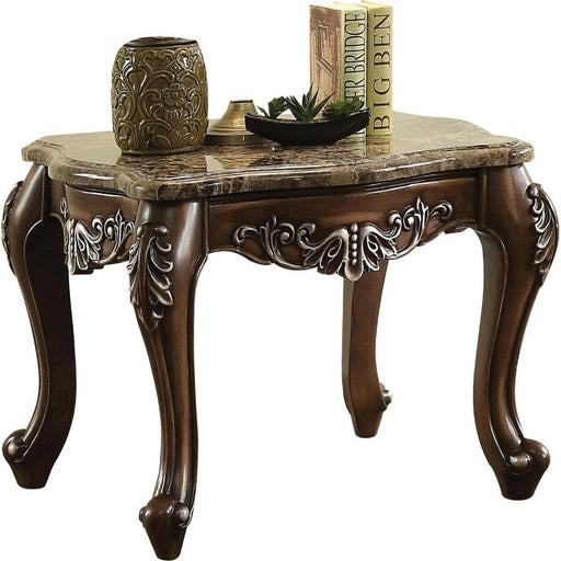 Acme Furniture Latisha End Table in Marble/Antique Oak 82147 - Imperial Furniture (Las Vegas, NV) - Multi Location