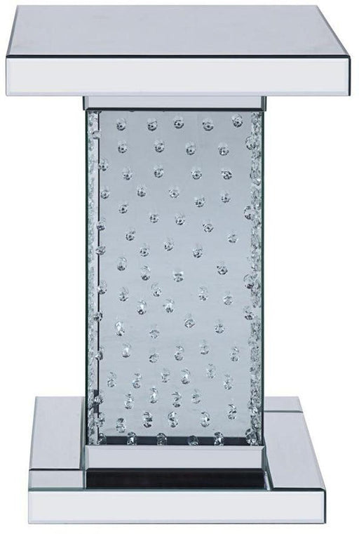 Acme Furniture Nysa End Table in Mirrored & Faux Crystals 81412 - Imperial Furniture (Las Vegas, NV) - Multi Location
