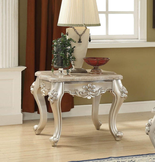 Acme Furniture Ranita End Table with Marble Top in Champagne 81042 - Imperial Furniture (Las Vegas, NV) - Multi Location