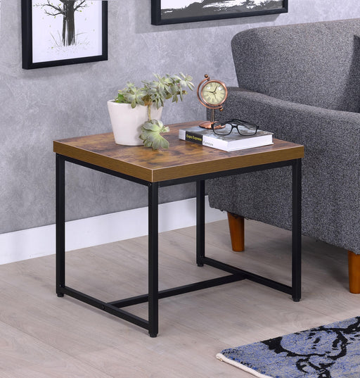 Bob Weathered Oak & Black End Table - Imperial Furniture (Las Vegas, NV) - Multi Location