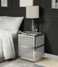 Lavina Mirrored & Faux Diamonds End Table - Imperial Furniture (Las Vegas, NV) - Multi Location
