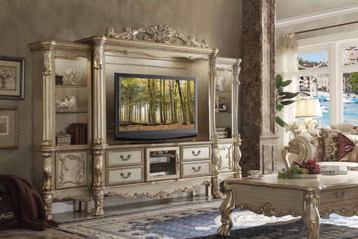 Dresden Gold Patina & Bone Entertainment Center (Side Piers & Bridge) - Imperial Furniture (Las Vegas, NV) - Multi Location
