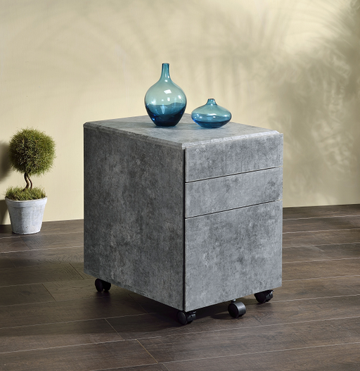 Jurgen Faux Concrete & Silver File Cabinet - Imperial Furniture (Las Vegas, NV) - Multi Location