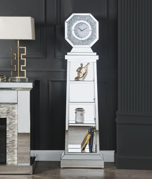 Noralie Mirrored & Faux Diamonds Grandfather Clock - Imperial Furniture (Las Vegas, NV) - Multi Location