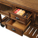 Kadri Distressed Chestnut Kitchen Cart - Imperial Furniture (Las Vegas, NV) - Multi Location