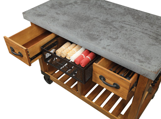 Kailey Antique Oak Kitchen Cart - Imperial Furniture (Las Vegas, NV) - Multi Location