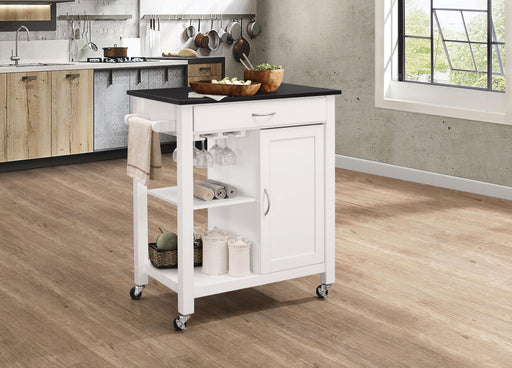 Ottawa Black & White Kitchen Cart - Imperial Furniture (Las Vegas, NV) - Multi Location