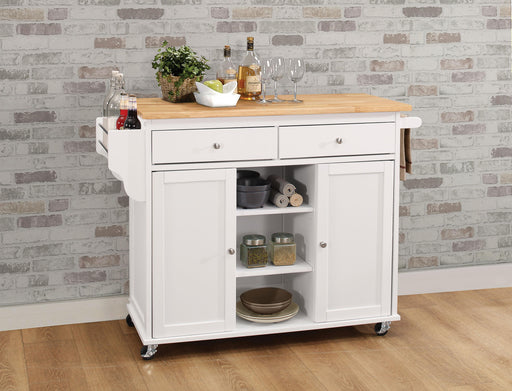 Tullarick Natural & White Kitchen Cart - Imperial Furniture (Las Vegas, NV) - Multi Location