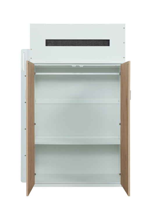 Nerice White & Oak Loft Bed - Imperial Furniture (Las Vegas, NV) - Multi Location