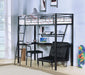 Senon Silver & Black Loft Bed & Desk - Imperial Furniture (Las Vegas, NV) - Multi Location