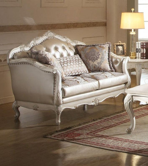 Acme Chantelle Loveseat w/3 Pillows in Pearl White 53541 - Imperial Furniture (Las Vegas, NV) - Multi Location