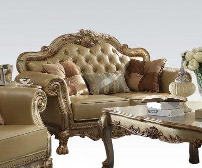 Acme Dresden Loveseat w/ 3 Pillows in Gold Patina 53161 - Imperial Furniture (Las Vegas, NV) - Multi Location