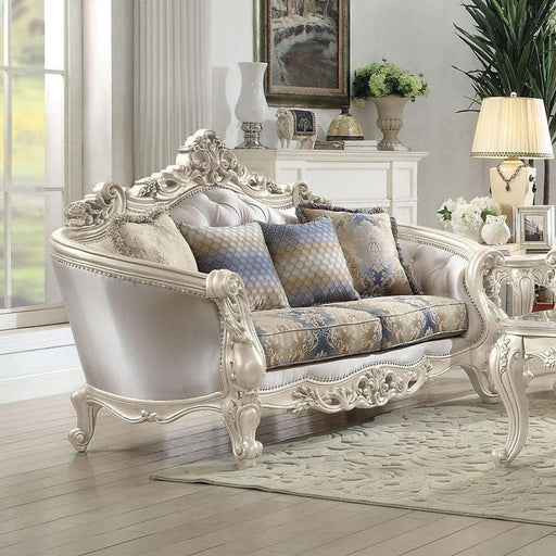 Acme Furniture Gorsedd Loveseat in Antique White 52441 - Imperial Furniture (Las Vegas, NV) - Multi Location