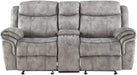 Acme Furniture Zubaida Motion Loveseat with Console in 2-Tone Gray Velvet 55026 - Imperial Furniture (Las Vegas, NV) - Multi Location