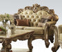 Acme Vendome Loveseat w/ 3 Pillows in Gold Patina 53001 - Imperial Furniture (Las Vegas, NV) - Multi Location