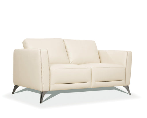 Malaga Cream Leather Loveseat - Imperial Furniture (Las Vegas, NV) - Multi Location