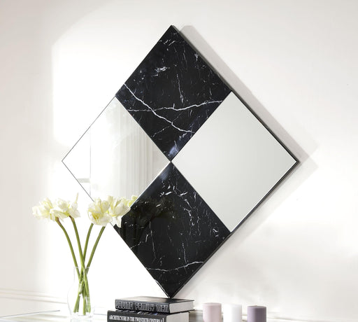 Angwin Mirrored & Faux Marble Accent Mirror (Wall) - Imperial Furniture (Las Vegas, NV) - Multi Location