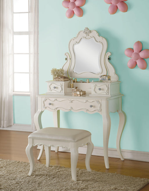 Edalene Pearl White Vanity & Mirror - Imperial Furniture (Las Vegas, NV) - Multi Location