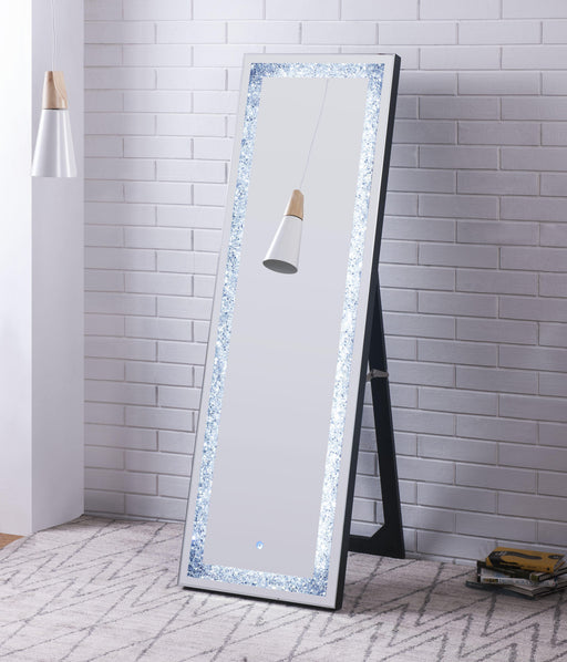 Noralie Mirrored & Faux Diamonds Floor Mirror (LED) - Imperial Furniture (Las Vegas, NV) - Multi Location