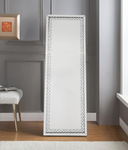 Nysa Mirrored & Faux Crystals Accent Mirror (Floor) - Imperial Furniture (Las Vegas, NV) - Multi Location