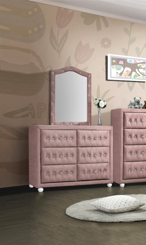 Reggie Pink Fabric Mirror - Imperial Furniture (Las Vegas, NV) - Multi Location