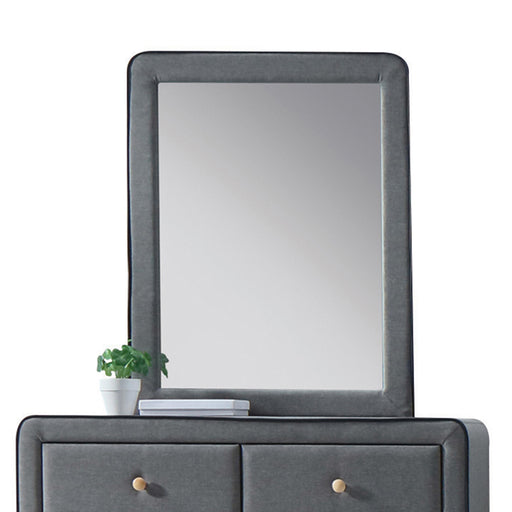Valda Light Gray Fabric Mirror - Imperial Furniture (Las Vegas, NV) - Multi Location