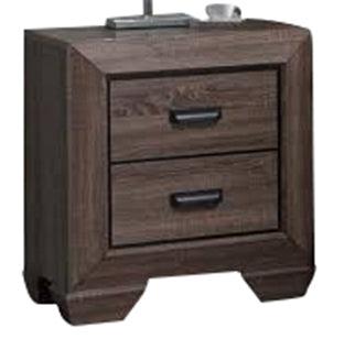 Acme Lyndon Nightstand in Weathered Gray Grain 26023 - Imperial Furniture (Las Vegas, NV) - Multi Location