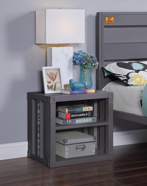 Cargo Gunmetal Nightstand (USB) - Imperial Furniture (Las Vegas, NV) - Multi Location