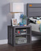 Cargo Gunmetal Nightstand (USB) - Imperial Furniture (Las Vegas, NV) - Multi Location