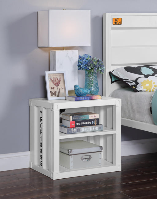 Cargo White Nightstand (USB) - Imperial Furniture (Las Vegas, NV) - Multi Location